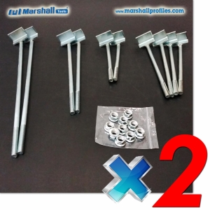 Building Profile Clamping Rods- 2 Sets